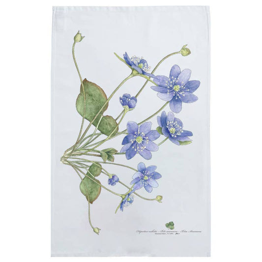 Blumenmotiv-Geschirrtuch, Anemone, Bio-Baumwolle