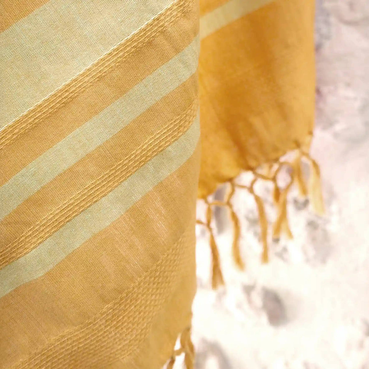 Fouta Dhoti Garden, sunflower, 90 x 160 cm, Bio-Baumwolle
