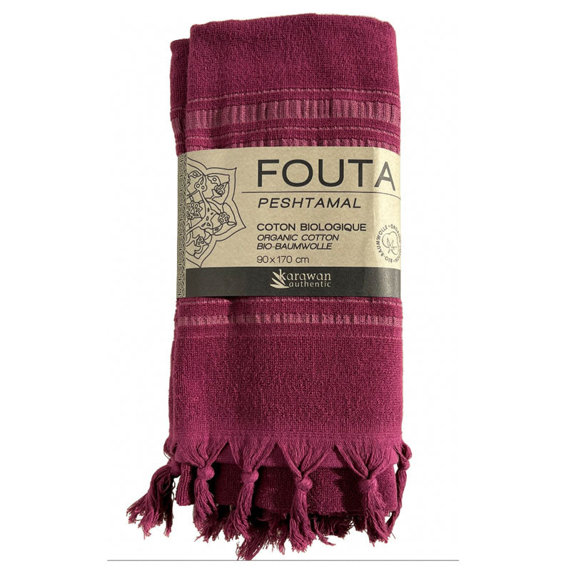 Fouta Dolce Peshtamal aus Bio-Baumwolle, amethyst, 90 x 170 cm