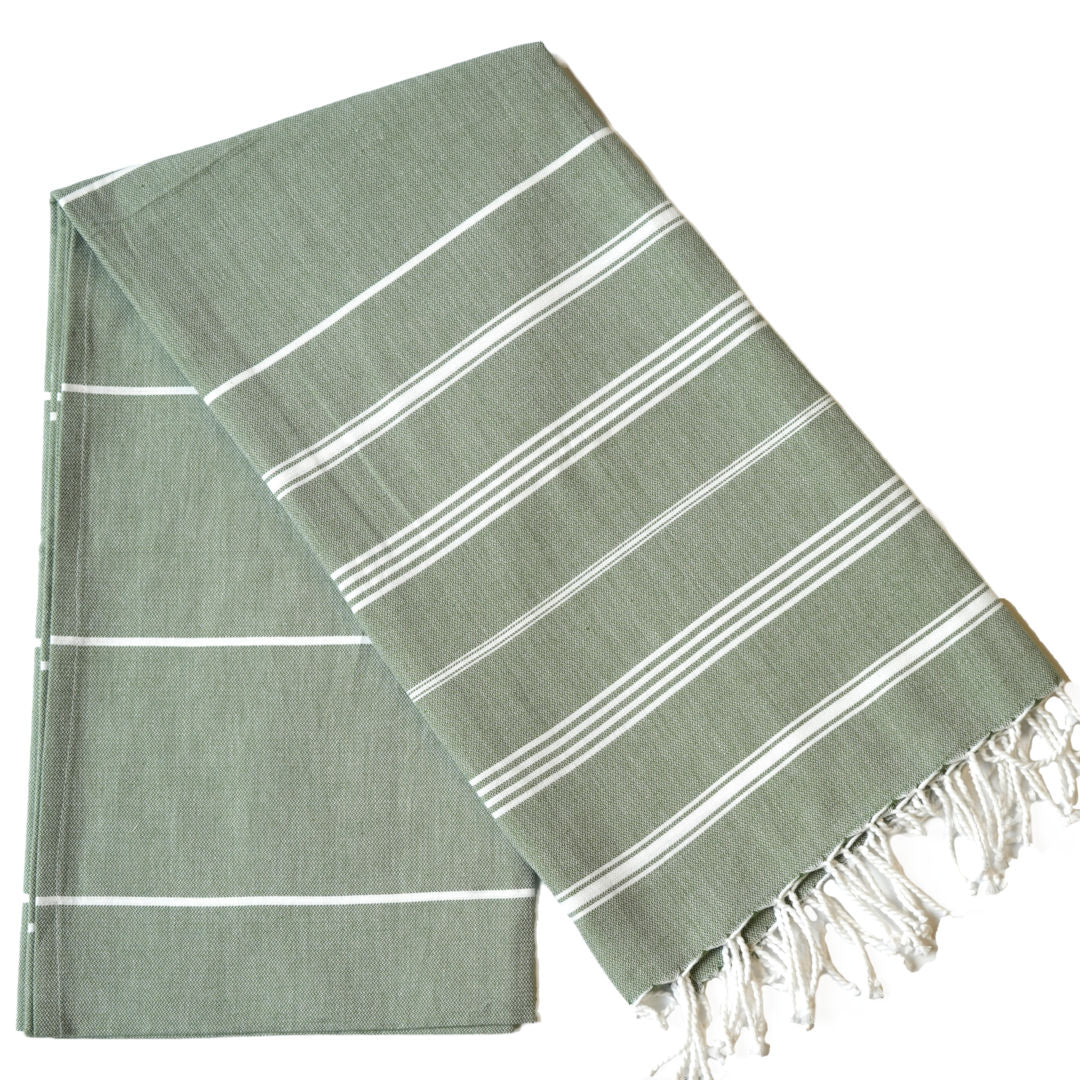 Hamam-Tuch aus 100% Bio-Baumwolle | 100cm x 200cm | piniengrün ❤ eco & fair Conceptstore ❤