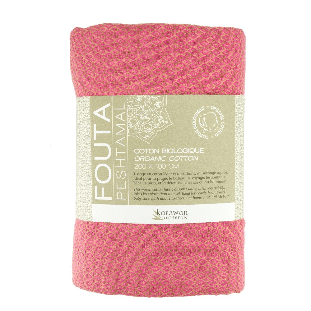 Fouta Sand Hamam-Tuch, indisch-pink, 100 x 200 cm