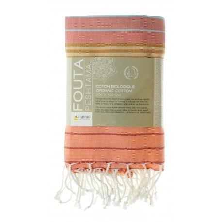 Fouta Sud, Hamam-Tuch, Terracotta, 100 x 200 cm