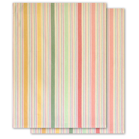 2er-Set Geschirrtücher, papaya-mix, Bio-Baumwolle, 70 x 50 cm