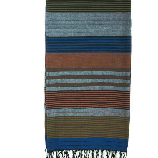 Fouta Hamamtuch ebony, celest, 100*200cm, Bio-BW