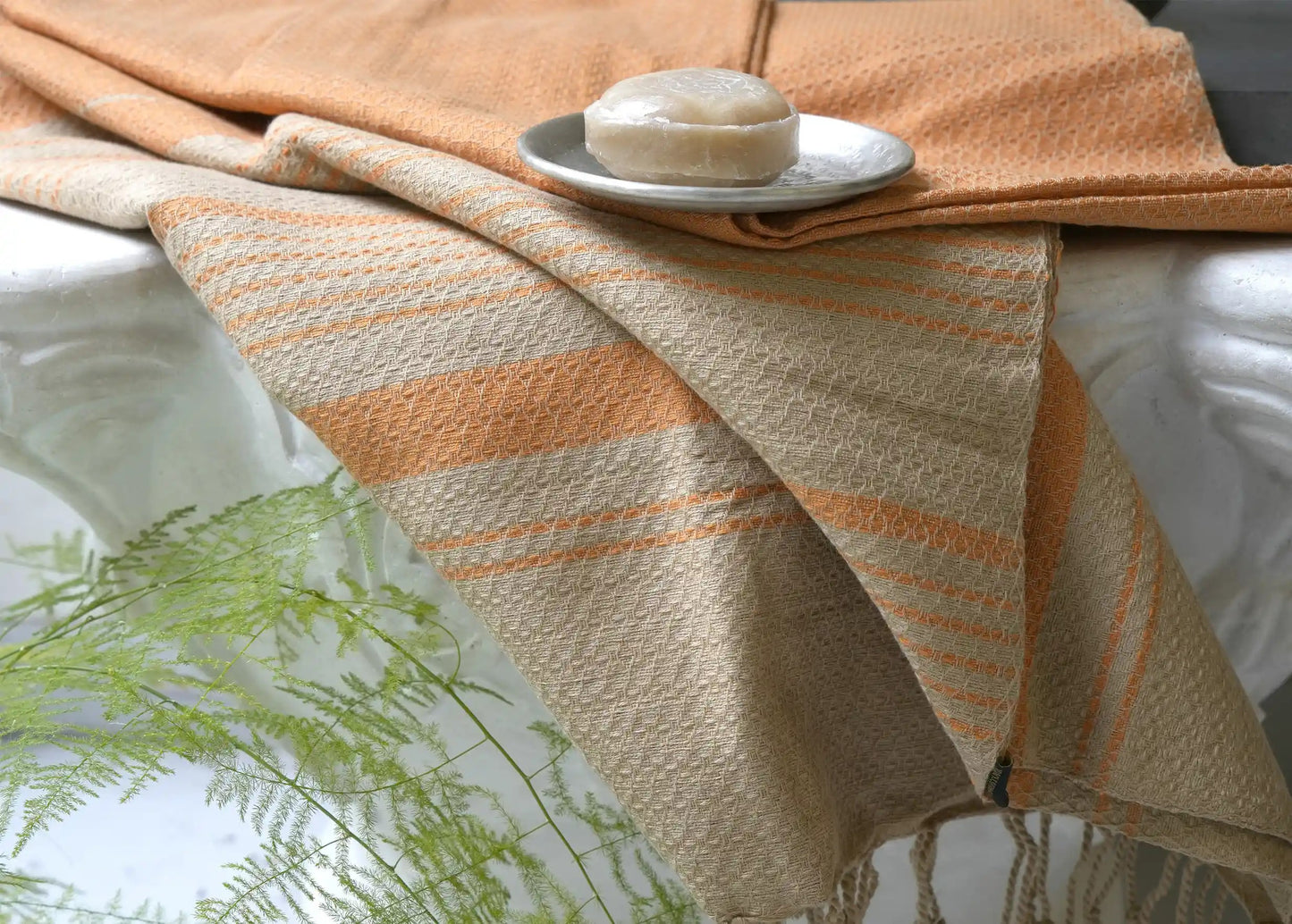 Fouta Sand Hamam-Tuch, curcuma, 100 x 200 cm