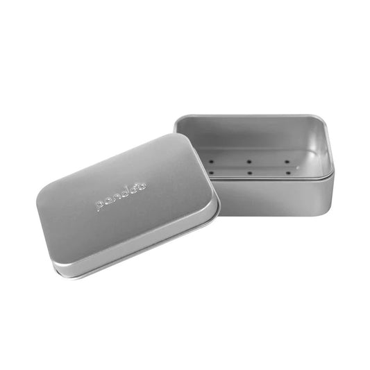 Seifendose aus Aluminium mit Abtropfgitter