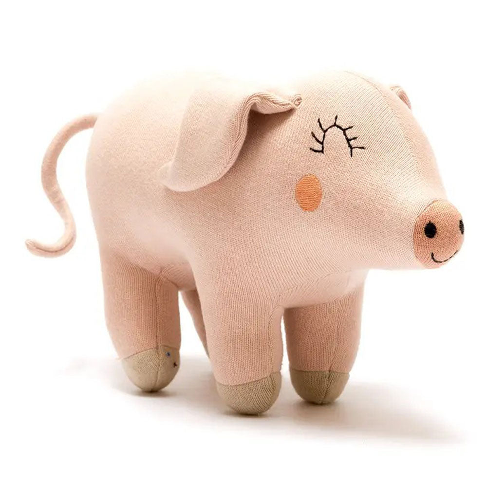 Schweinchen Kuscheltier, Bio-Baumwolle, 20 cm, vegan
