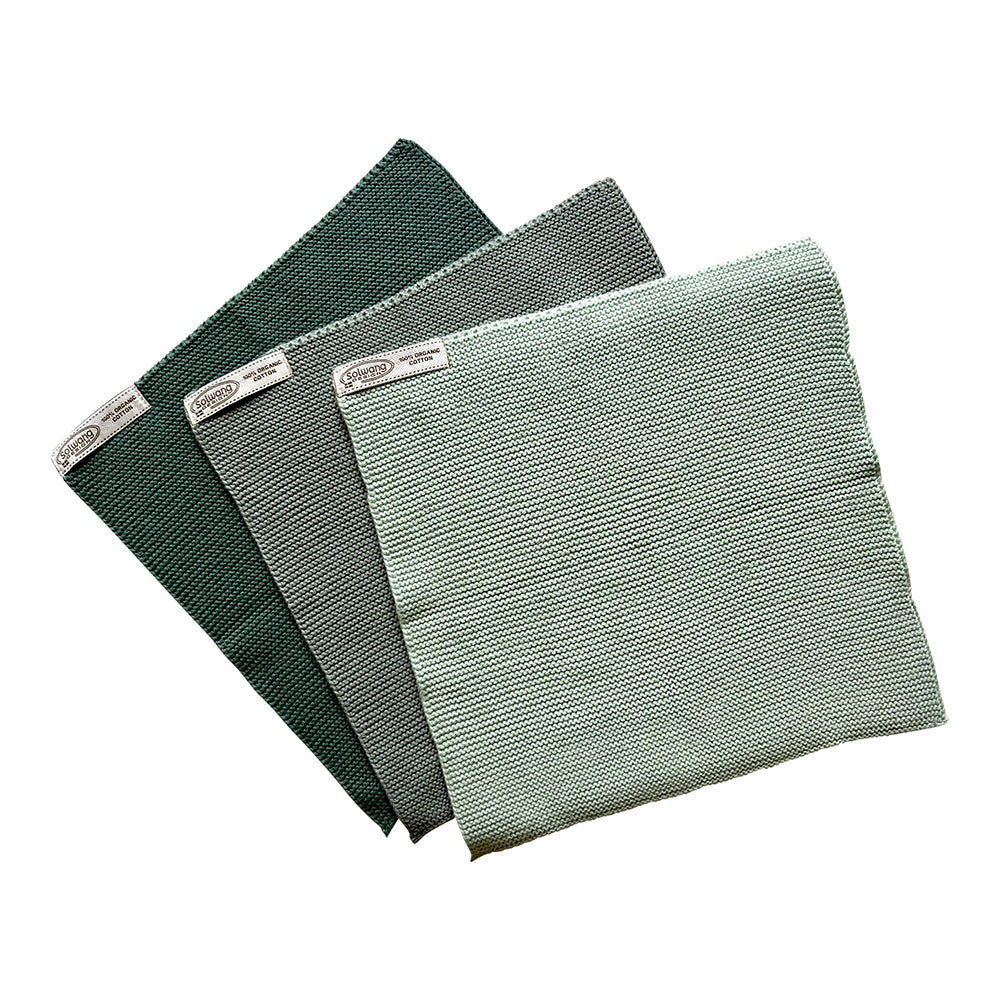 3er-Set Spültücher, arktisch, Bio-Baumwolle