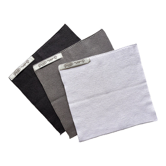 3er-Set Spültücher, weiss-grau, Bio-Baumwolle