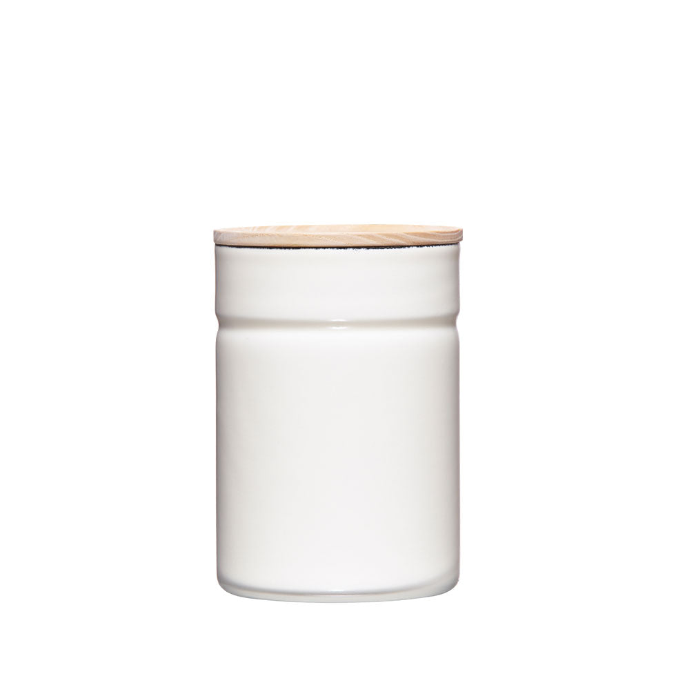 Emaille-Vorratsdosen, 525 ml, Holzdeckel
