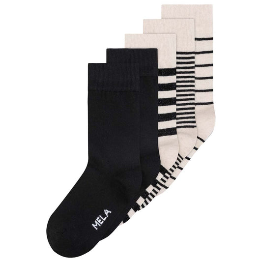 5 Paar Socken | mix a lot of black stripes | 100% Fair Trade Bio-Baumwolle