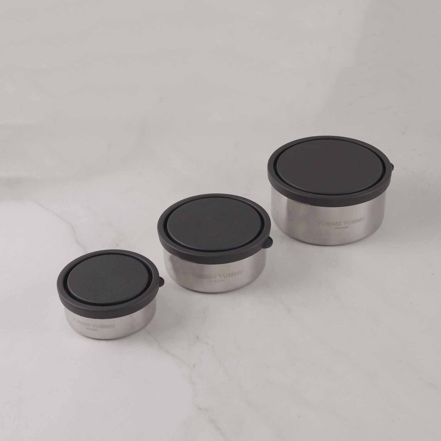 runde Bento-Boxen aus Edelstahl, 3er-Set