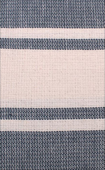 Hamamtuch (blau-)grau/beige aus Bio-Baumwolle, 110 x 180 cm
