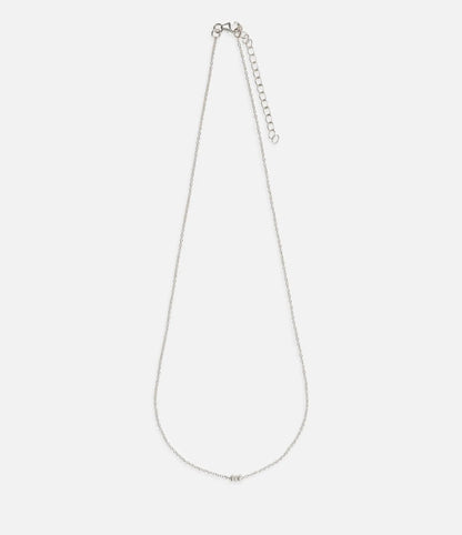 Faire Halskette mit kleinen Kugeln aus 925er Silber