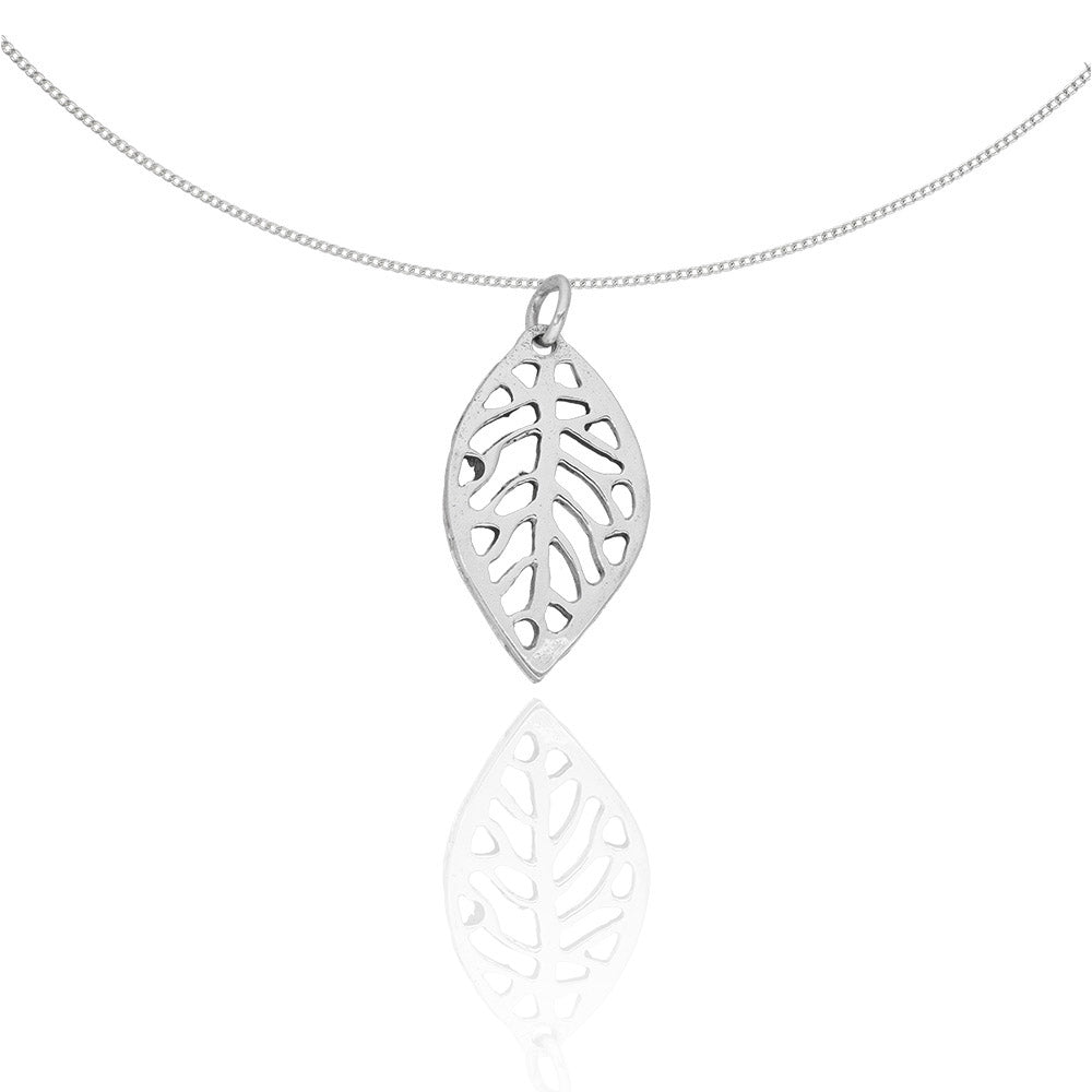 Silber Kette "Blatt", fairtrade & handmade