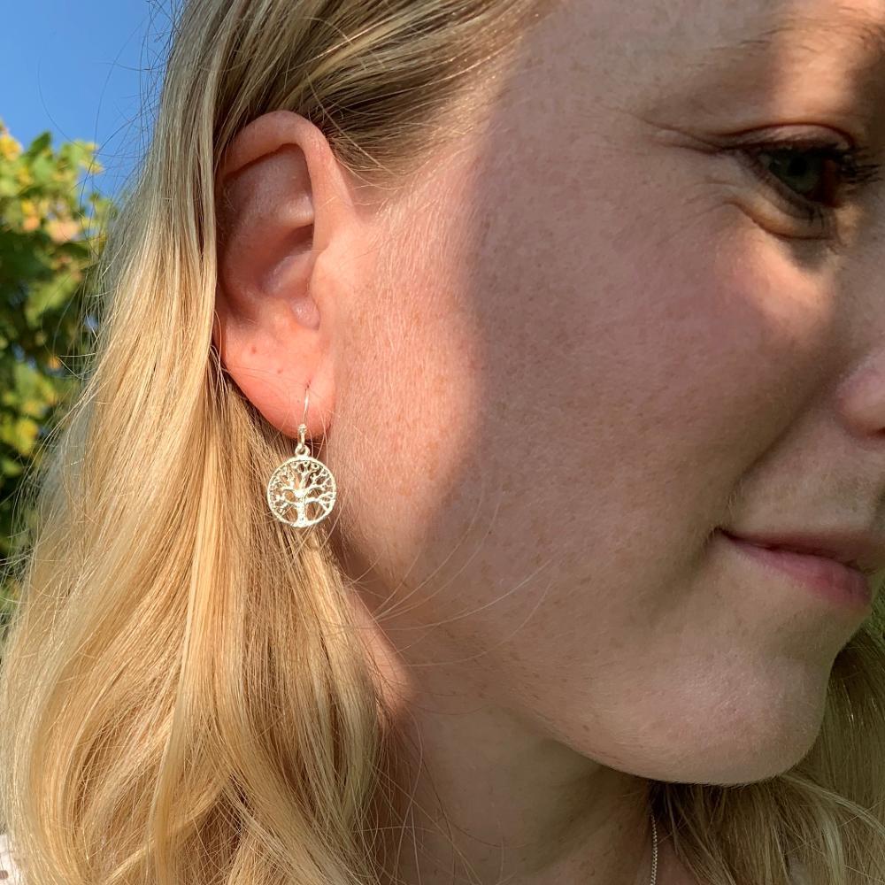 Silber Ohrringe "Lebensbaum", fairtrade & handmade