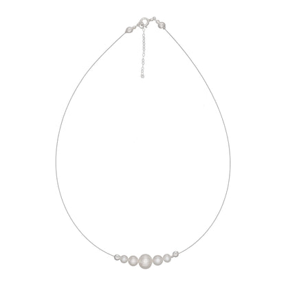 Silber-Halskette "Serenidad", 5 Perlen, fairtrade & handmade