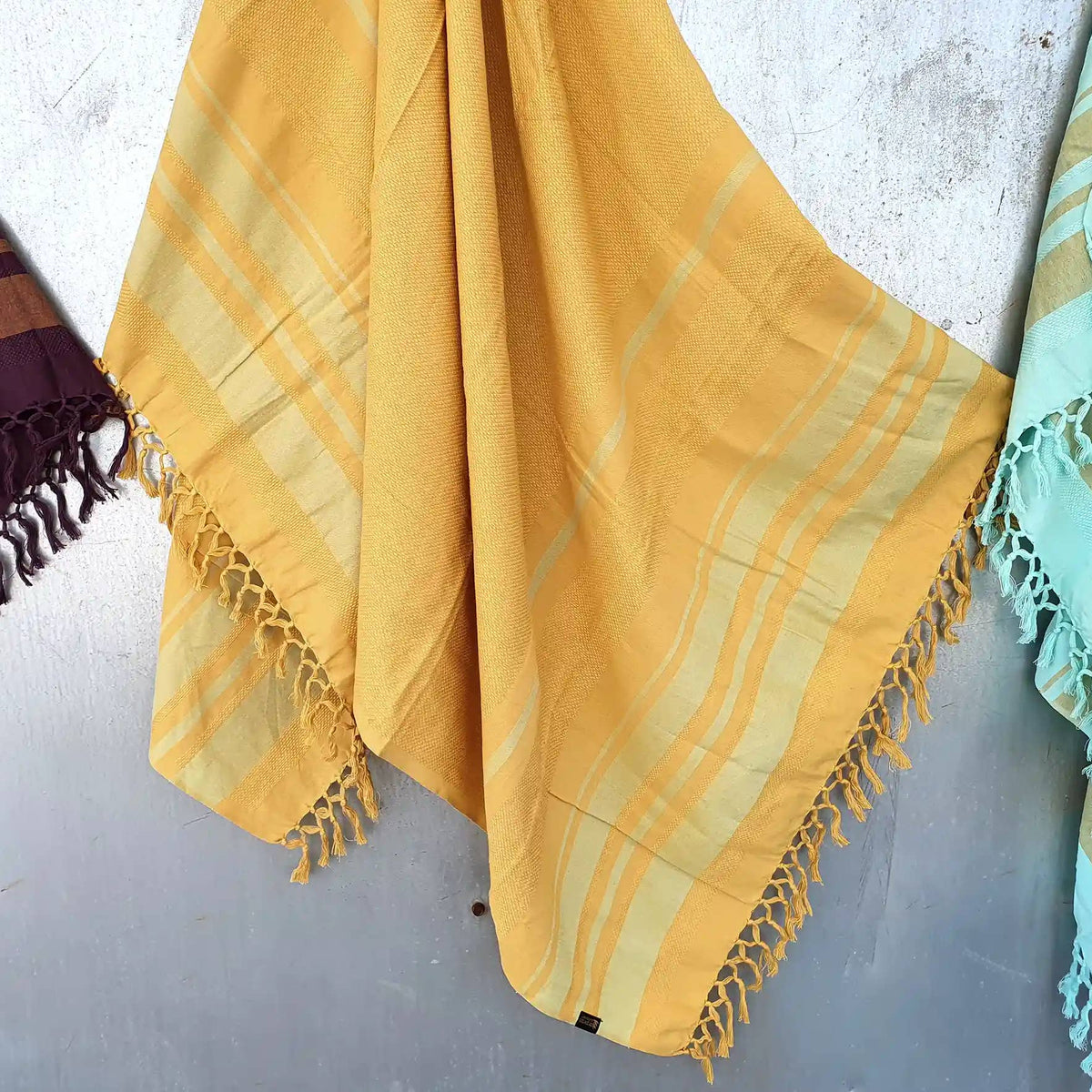 Fouta Dhoti Garden, sunflower, 90 x 160 cm, Bio-Baumwolle