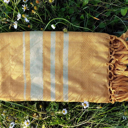 Fouta Dhoti Garden, sunflower, 90 x 160 cm, Bio-Baumwolle