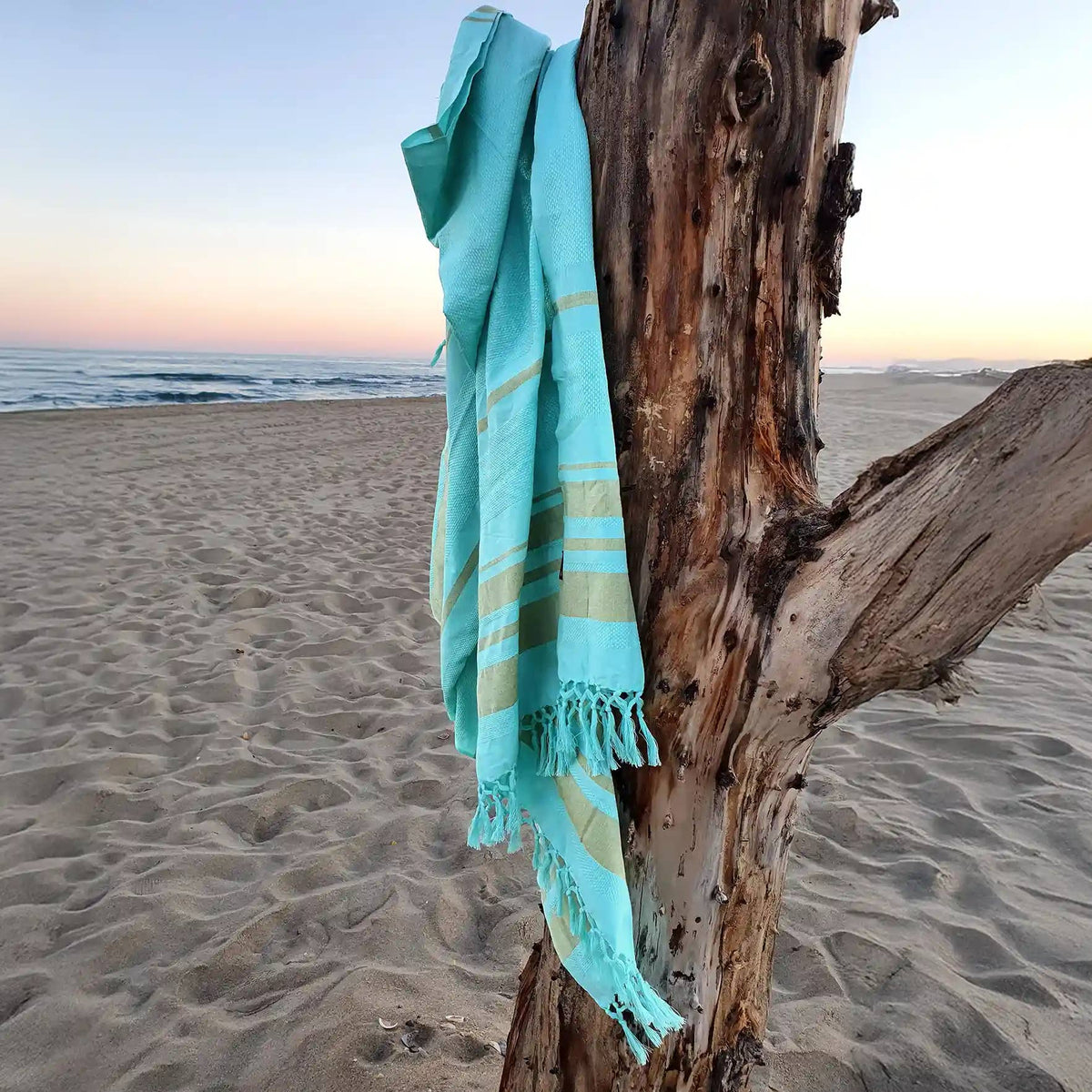 Fouta Dhoti Garden, turkuaz, 90 x 160 cm, Bio-Baumwolle