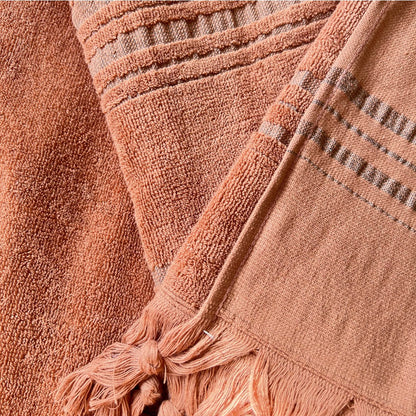 Fouta Dolce Peshtamal aus Biobaumwolle, ambre, 90 x 170 cm