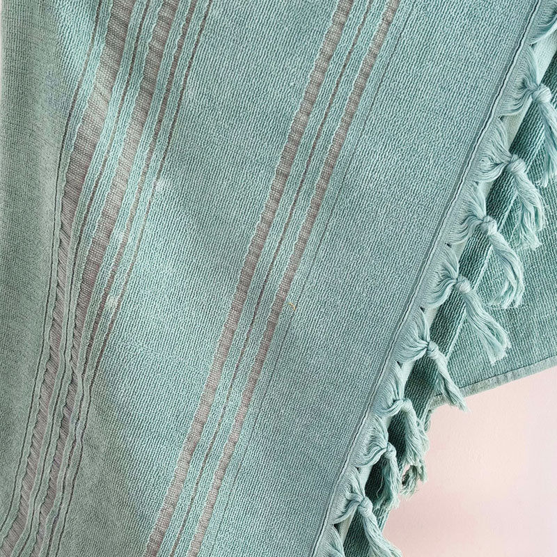 Fouta Dolce Peshtamal aus Bio-Baumwolle, jade, 90 x 170 cm