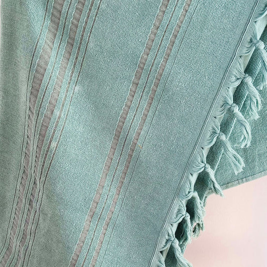 Fouta Dolce Peshtamal aus Bio-Baumwolle, jade, 90 x 170 cm