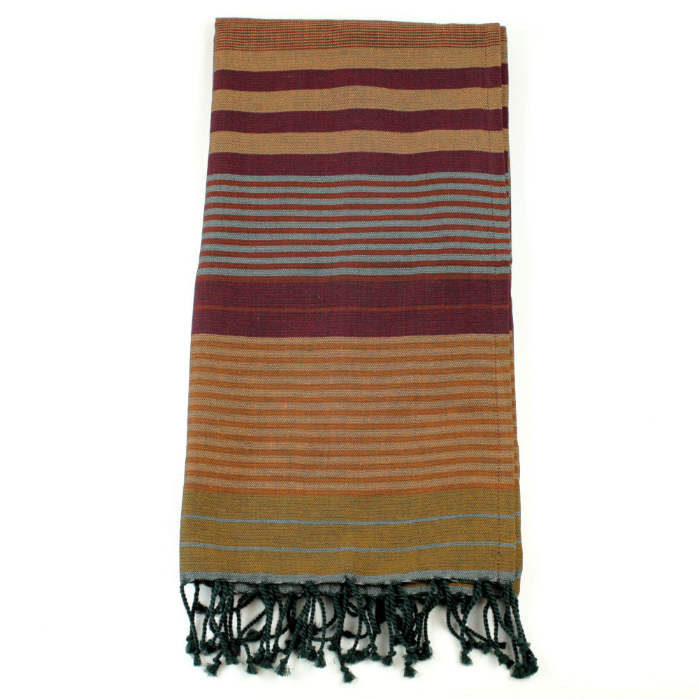 Fouta ebony, arabesk, 100 x 200 cm, Bio-Baumwolle