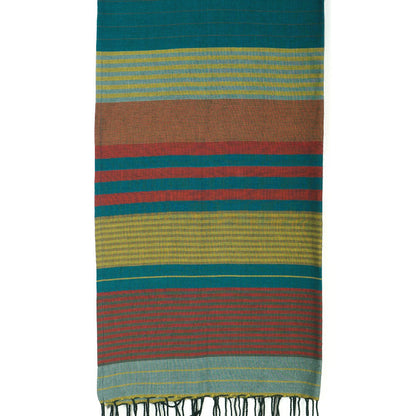 Fouta ebony, redblue, 100 x 200 cm, Bio-Baumwolle