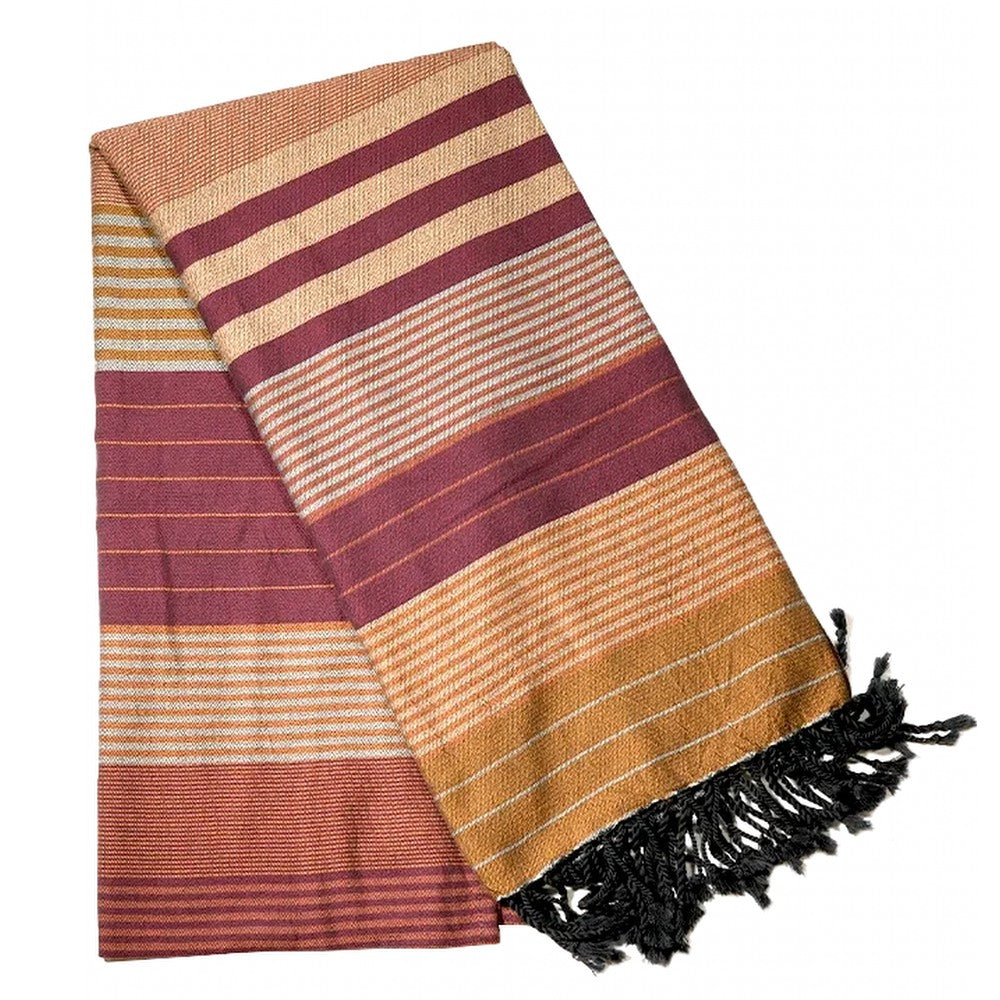 Fouta ebony, arabesk, 100 x 200 cm, Bio-Baumwolle