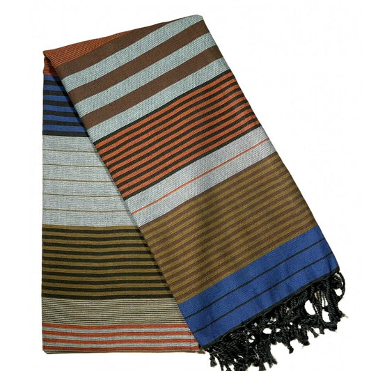 Fouta ebony, celest, 100 x 200 cm, Bio-BW