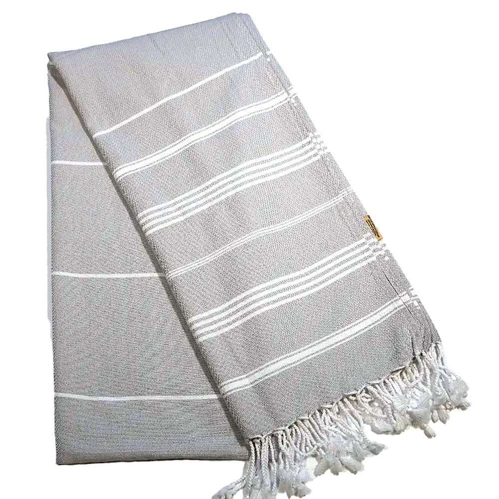 Fouta Hamam, taupe-natural, 100 x 200 cm