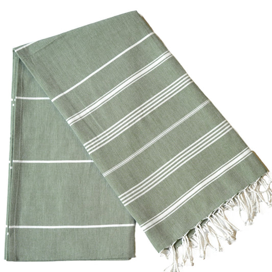Hamam-Tuch aus 100% Bio-Baumwolle | 100cm x 200cm | piniengrün ❤ eco & fair Conceptstore ❤