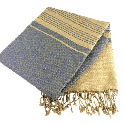 Fouta Sand Hamam-Tuch chinablau Biobaumwolle