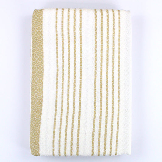 Fouta Sand Hamam-Tuch, white-ginger, Bio-BW