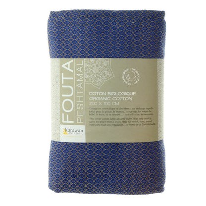 Fouta Sand Hamam-Tuch, imperialblau, 100 x 200 cm