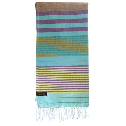 Fouta Sud Hamam, aqua, Biobaumwolle