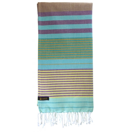 Fouta Sud Hamam, aqua, Biobaumwolle