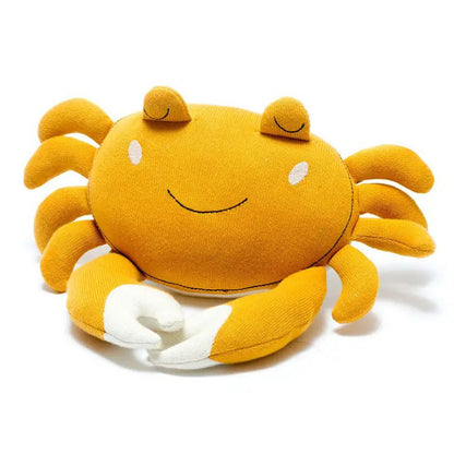 Kuscheltier Krabbe aus Bio-Baumwolle, 19 cm, vegan