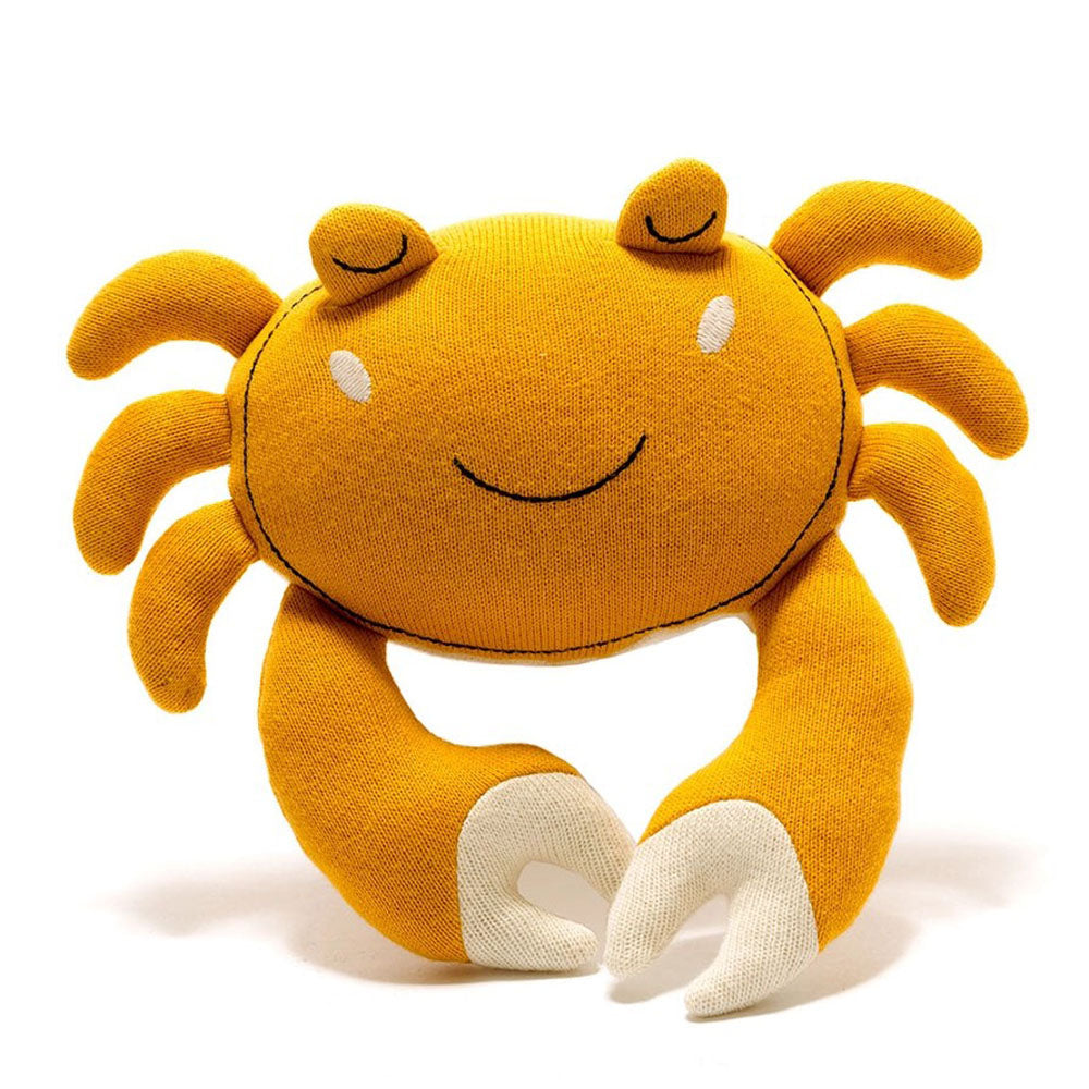 Kuscheltier Krabbe aus Bio-Baumwolle, 19 cm, vegan