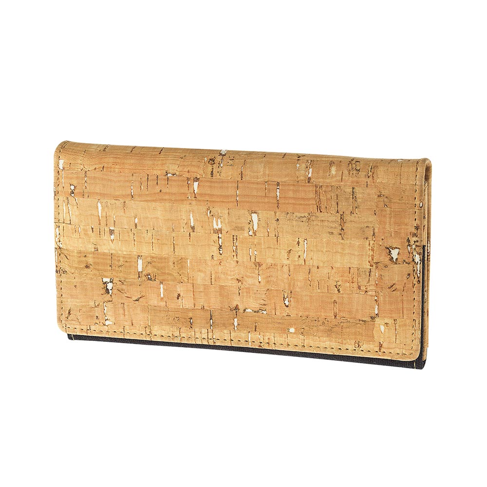 Fair Trade Geldbeutel aus Kork und Bio-Canvas, 16x9cm