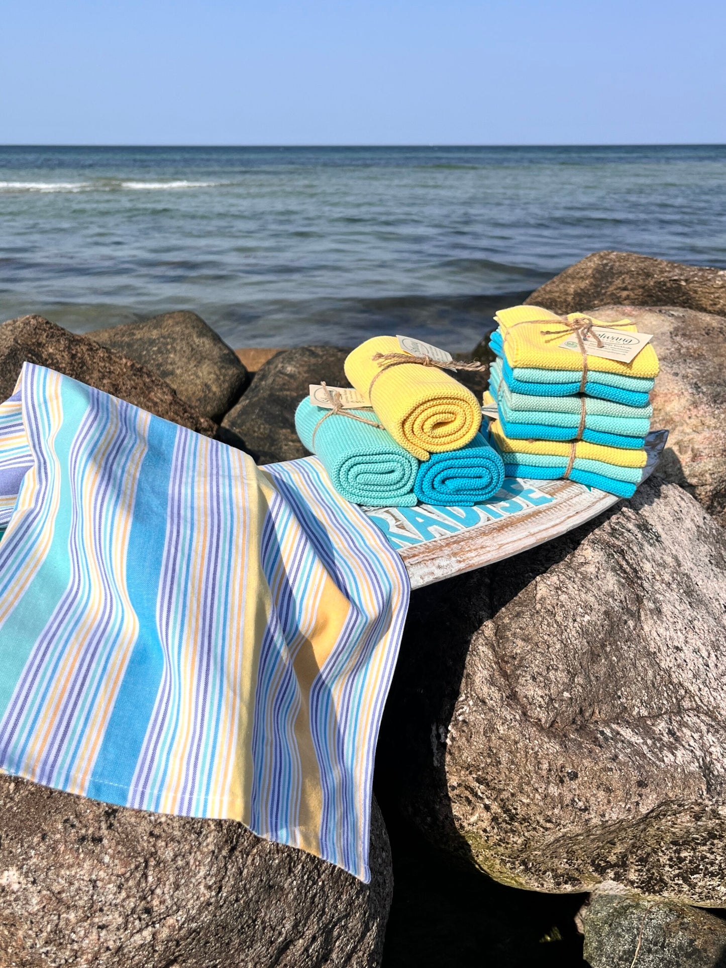 2er-Set Geschirrtücher, Beach Mix, Bio-Baumwolle