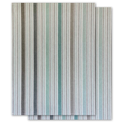 2er-Set Geschirrtücher, multi-azur-grau, Bio-Baumwolle, 70 x 50 cm