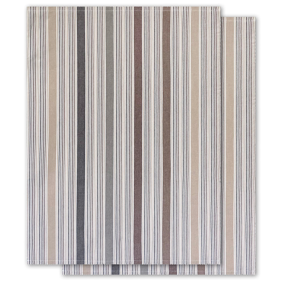 2er-Set Geschirrtücher, Multi Braun Mix, Bio-Baumwolle, 70 x 50 cm