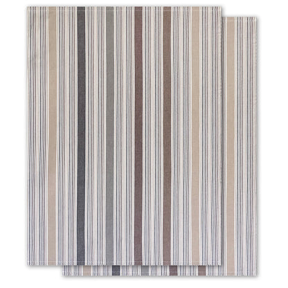 2er-Set Geschirrtücher, Multi Braun Mix, Bio-Baumwolle, 70 x 50 cm