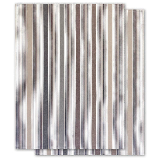 2er-Set Geschirrtücher, Multi Braun Mix, Bio-Baumwolle, 70 x 50 cm
