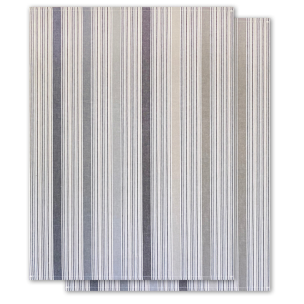 2er-Set Geschirrtücher, multi-schwarz-grau, Bio-Baumwolle, 70 x 50 cm