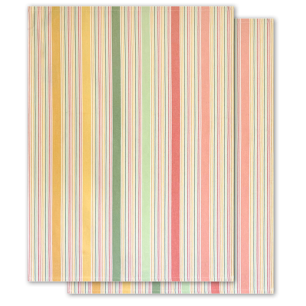 2er-Set Geschirrtücher, papaya-mix, Bio-Baumwolle, 70 x 50 cm