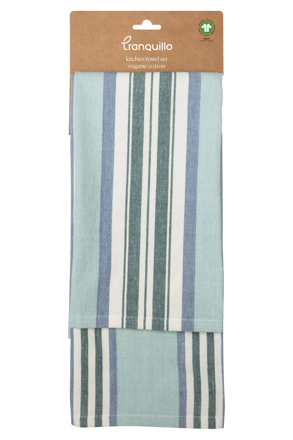 2er-Set Geschirrtücher "STRIPES blau" aus Bio-Baumwolle