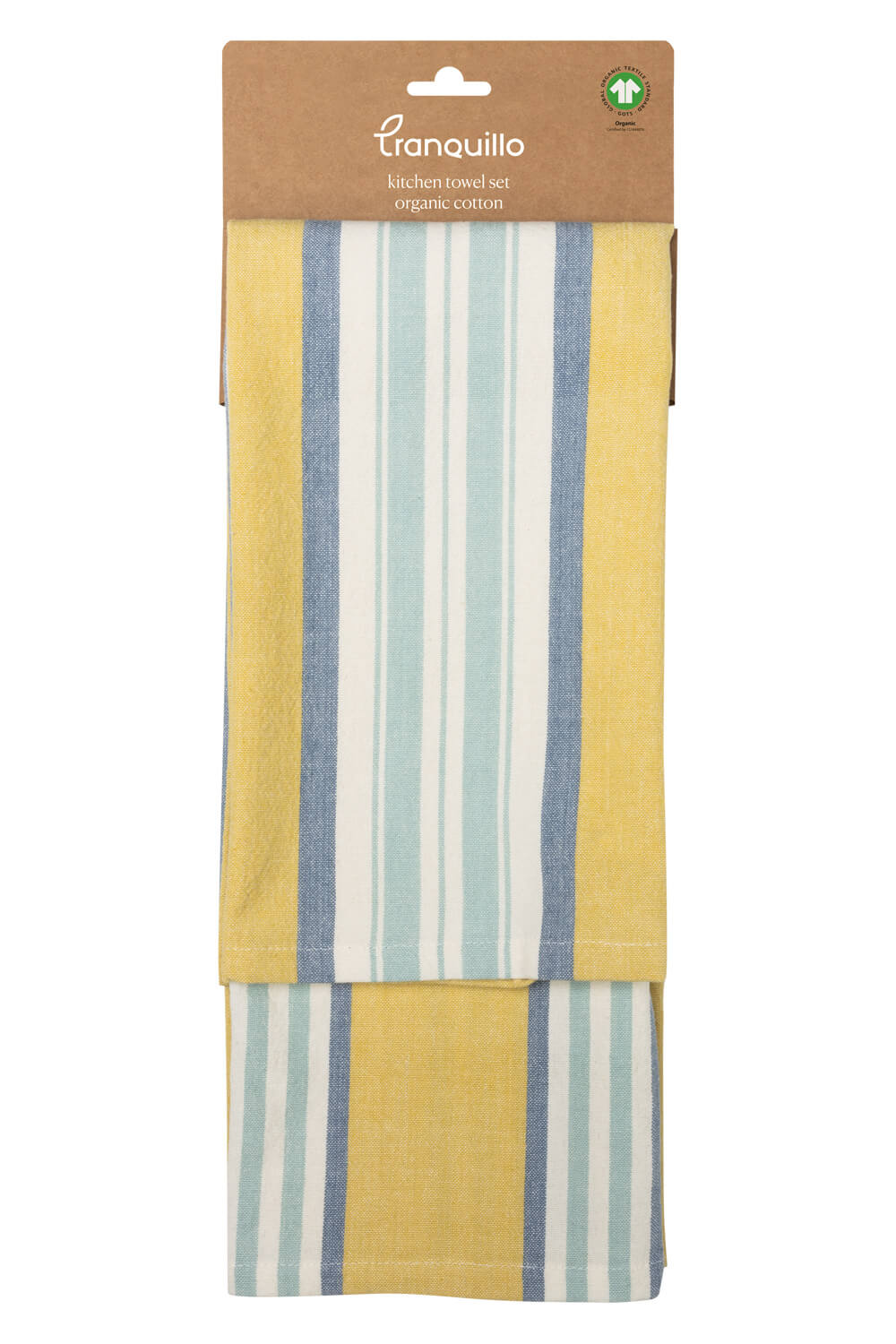 2er-Set Geschirrtücher "STRIPES gelb" aus Bio-Baumwolle